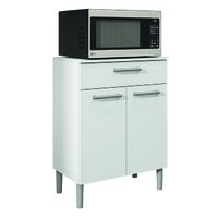 Armário de Cozinha Balcão Multiuso Para Micro Ondas Com Gaveta Diamante Branco Kit's Paraná