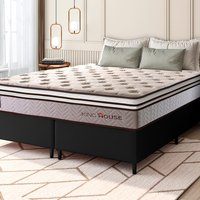 Conjunto Cama Box Com Molas Ensacadas Bege King 193x203x73 - Liverpool