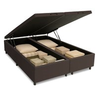 Cama Box Com Baú King 1,93m Prince Suede Marrom