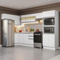 Armário de Cozinha Completa de Canto 447cm Smart Madesa 01 - 100% MDF