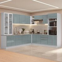 Armário de Cozinha Completa Com 566cm Lux Madesa 01