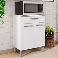Armário de Cozinha Mine 2 Portas 1 Gaveta Branco - Pnr Móveis
