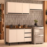 Cozinha Completa Koya 6 Portas 3 Gavetas 40250039 Creme - Politorno