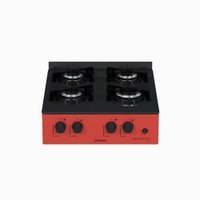 Fogao a Gas Portatil 4 Bocas Venax Grand Petit Line Vermelho