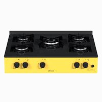 Fogao a Gas Portatil 5 Bocas Venax Grand Petit Line Amarelo