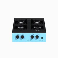 Fogao a Gas Portatil 4 Bocas Venax Grand Petit Line Azul