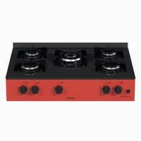 Fogao a Gas Portatil 5 Bocas Venax Grand Petit Line Vermelho