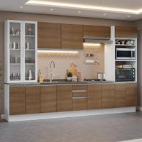 Armário Cozinha Completa C/340cm Glamy Madesa 01