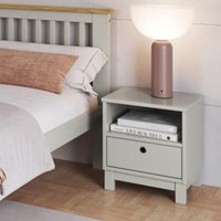 Mesa de Cabeceira de Madeira Maciça com 1 Gaveta 40cm Multimóveis CR35278 - Verde Frost