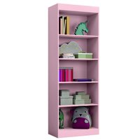 Estante Livreiro Office Organizador e Multiuso 4 Prateleiras Rose J&A