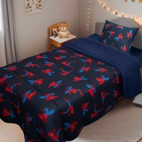 Edredom Solteiro Homem Aranha Marvel 150x220cm 100% Algodão Spider Talke Blue