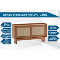 Buffet de Sala Jantar Átria 1295 c/ 2 Portas c/ Tela Noce/Tela Sintetica - Carraro