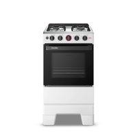 Fogão Ideal Super 4 Bocas com Mesa em Inox Esmaltec - Branco]