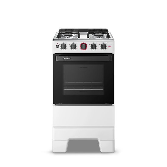 Fogão Ideal Super 4 Bocas com Mesa em Inox Esmaltec - Branco]