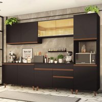 Armário Para Cozinha Completa 300cm Reims Madesa 01