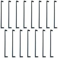 Kit 15 Puxadores Pretos para Móveis 256mm Oeiras Torralba Porta Armário Guarda-Roupas Gavetas Zamac