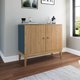 Buffet Aparador com 2 Portas Mel Petroleo MDP 90X38X77cm MB 1062 Movelbento