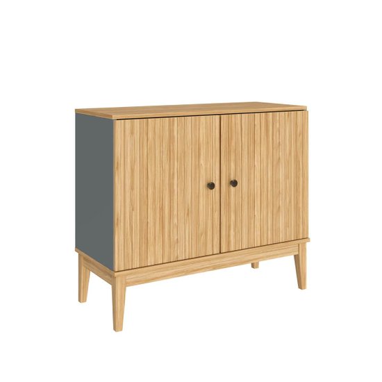 Buffet Aparador com 2 Portas Mel Petroleo MDP 90X38X77cm MB 1062 Movelbento