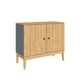 Buffet Aparador com 2 Portas Mel Petroleo MDP 90X38X77cm MB 1062 Movelbento
