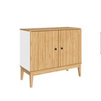 Buffet Aparador com 2 Portas Mel Off White MDP 90X38X77cm MB 1062 Movelbento