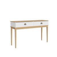 Aparador Colonial com 2 Gavetas MDP Mel Branco 136x41x83cm MB 1026 Movelbento