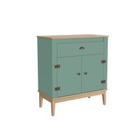 Aparador Colonial com 1 Gaveta e 2 Portas MB1012 Mel Oliva MDP Movelbento