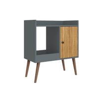 Aparador com 1 Porta MDP 70X36X80cm Mel Petroleo Cantinho do Café MB 1058 Movelbento