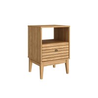 Mesa de Cabeceira com 1 Nicho e 1 Gaveta MDP Mel MB 1041 Movelbento