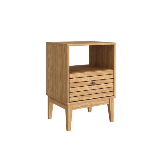 Mesa de Cabeceira com 1 Nicho e 1 Gaveta MDP Mel MB 1041 Movelbento