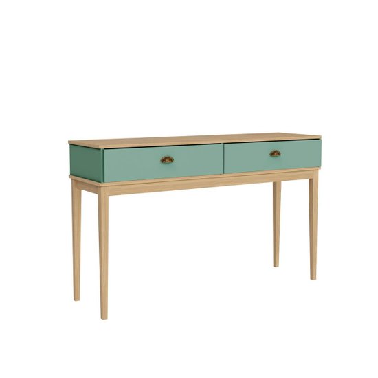 Aparador Colonial com 2 Gavetas Mel Oliva 136x41x83cm MDP MB 1026 Movelbento