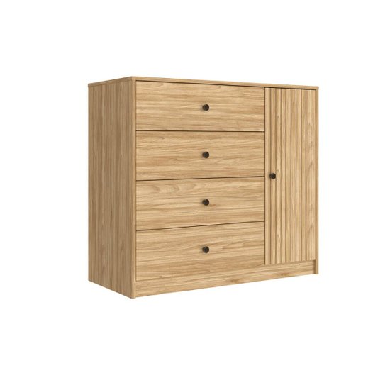 Cômoda 4 Gavetas e 1 Porta MDP Mel 100x45x90cm MB 1059 Movelbento