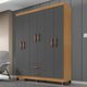 Guarda Roupa Casal 6P 2G Moden 150 cm 3562 Carvalho Am Grafite INCP