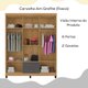 Guarda Roupa Casal 6P 2G Moden 150 cm 3562 Carvalho Am Grafite INCP