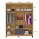 Guarda Roupa Casal 6P 2G Moden 150 cm 3562 Carvalho Am Grafite INCP