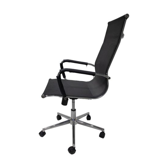 Cadeira De Escritório Presidente Charles Eames Eiffel Mesh Preta