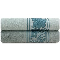 Kit Toalhas Banho Liana 100 Algodão com 2 Peças Emcompre Karsten - Verde