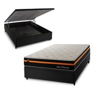 Conjunto Box Ba¿ Preto Sirius Preto 138x188x72 c/ Molas Ensacadas