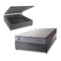 Conjunto Box Ba¿ Cinza Magn¿tico Casal Soft Relax Bege 138x188x70