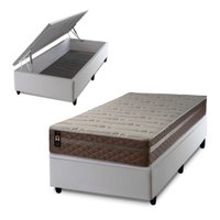 Conjunto Box Ba¿ Branco Georgia Bege 96x203x67 c/ Molas Ensacadas
