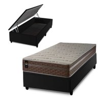 Conjunto Box Ba¿ Preto Georgia Bege 88x188x67 c/ Molas Ensacadas