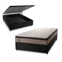 Conjunto Box Ba¿ Preto Atlanta Bege 138x188x69 Espuma D45