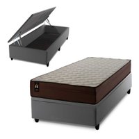 Conjunto Box Ba¿ Cinza Atlanta Marrom 88x188x69 Espuma D45