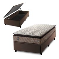 Conjunto Box Ba¿ Marrom Atlanta Bege 96x203x69 Espuma D45