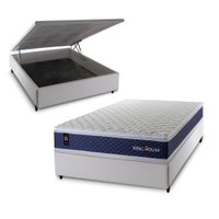 Conjunto Box Ba¿ Branco Lagras Azul 138x188x73 c/ Molas Ensacadas