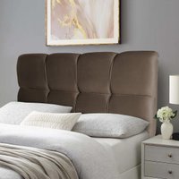 Cabeceira Luna Cama Box Solteiro 98cm Suede Velut Marrom - King House