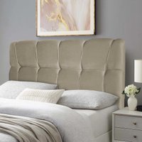 Cabeceira Luna Cama Box King 195cm Suede Velut Bege - King House