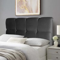 Cabeceira Luna Cama Box Solteiro 90cm Suede Velut Preto - King House