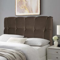 Cabeceira Luna Cama Box Queen 160cm Suede Velut Marrom - King House
