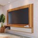 Painel para TV Até 75 Polegadas Açores 2 Portas Ripado com Led Freijó/Off White Matte - Pnr Móveis