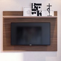Painel para TV Até 55 Polegadas San Nogueira Real/Off White - Pnr Móveis